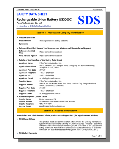 US3000S SDS